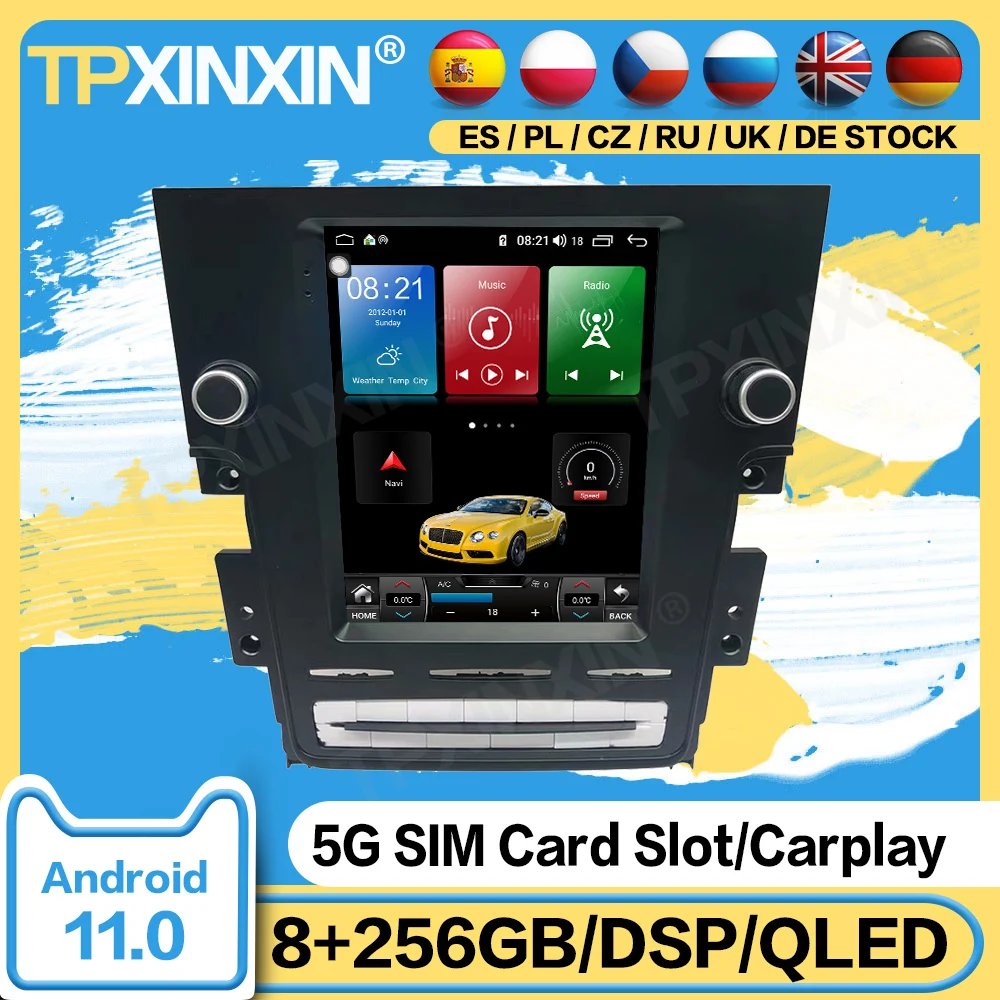 Фото Автомобильная Мультимедийная стереосистема Carplay 256 ГБ радио Bluetooth Android 11 для Lincoln