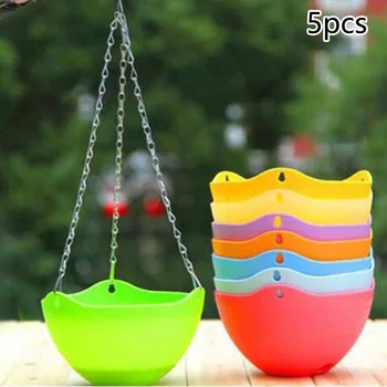 5pcs Flower Pots Resin Plaited Hanging Basket Garden Plant Flower Pot Resin W/ Chain Planter Part Random Color Decor
5pcs Flower Pots Resin Plaited Hanging Basket Garden Plant Flower Pot Resin W/ Chain Planter Part Random Color Decor