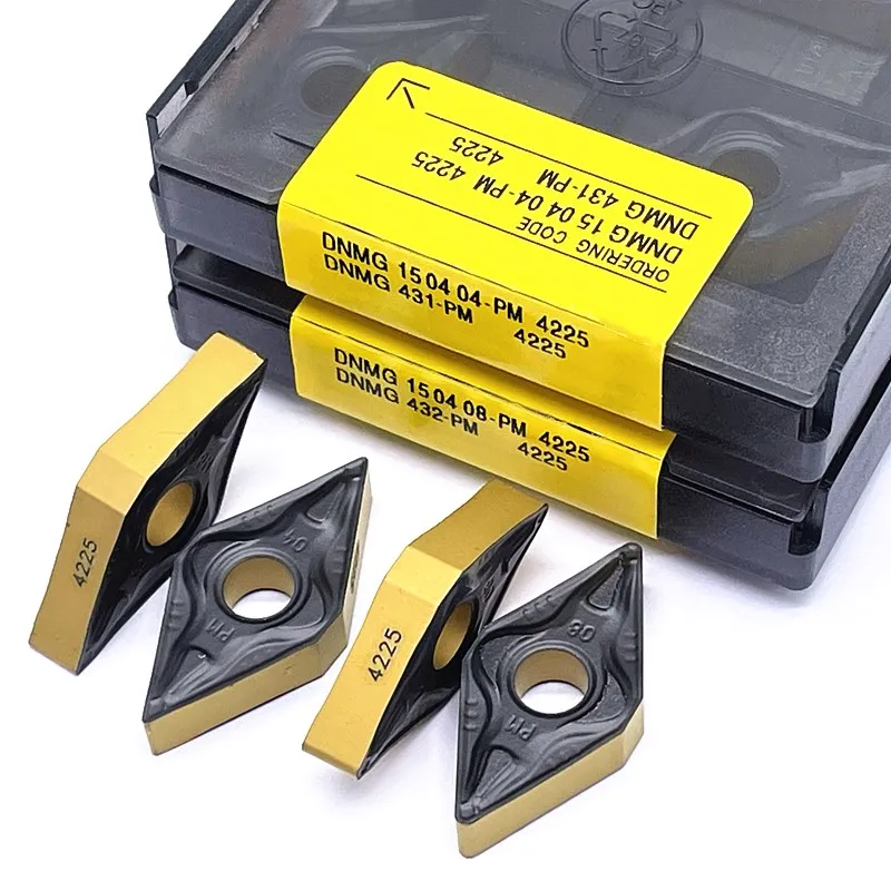 DNMG150404 DNMG150408 PM 4225 Internal Turning Tool Carbide Inserts CNC Cutting tool High-Quality Turning Insert
DNMG150404 DNMG150408 PM 4225 Internal Turning Tool Carbide Inserts CNC Cutting tool High-Quality Turning Insert