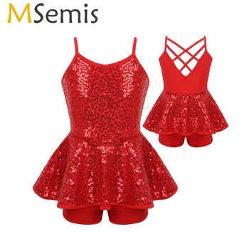MSemis Kids Girls Ballet Dress Sleeveless Sequins Criss Cross Back Lyrical Contemporary Modern Dance Costumes Shorty Leotard
MSemis Kids Girls Ballet Dress Sleeveless Sequins Criss Cross Back Lyrical Contemporary Modern Dance Costumes Shorty Leotard