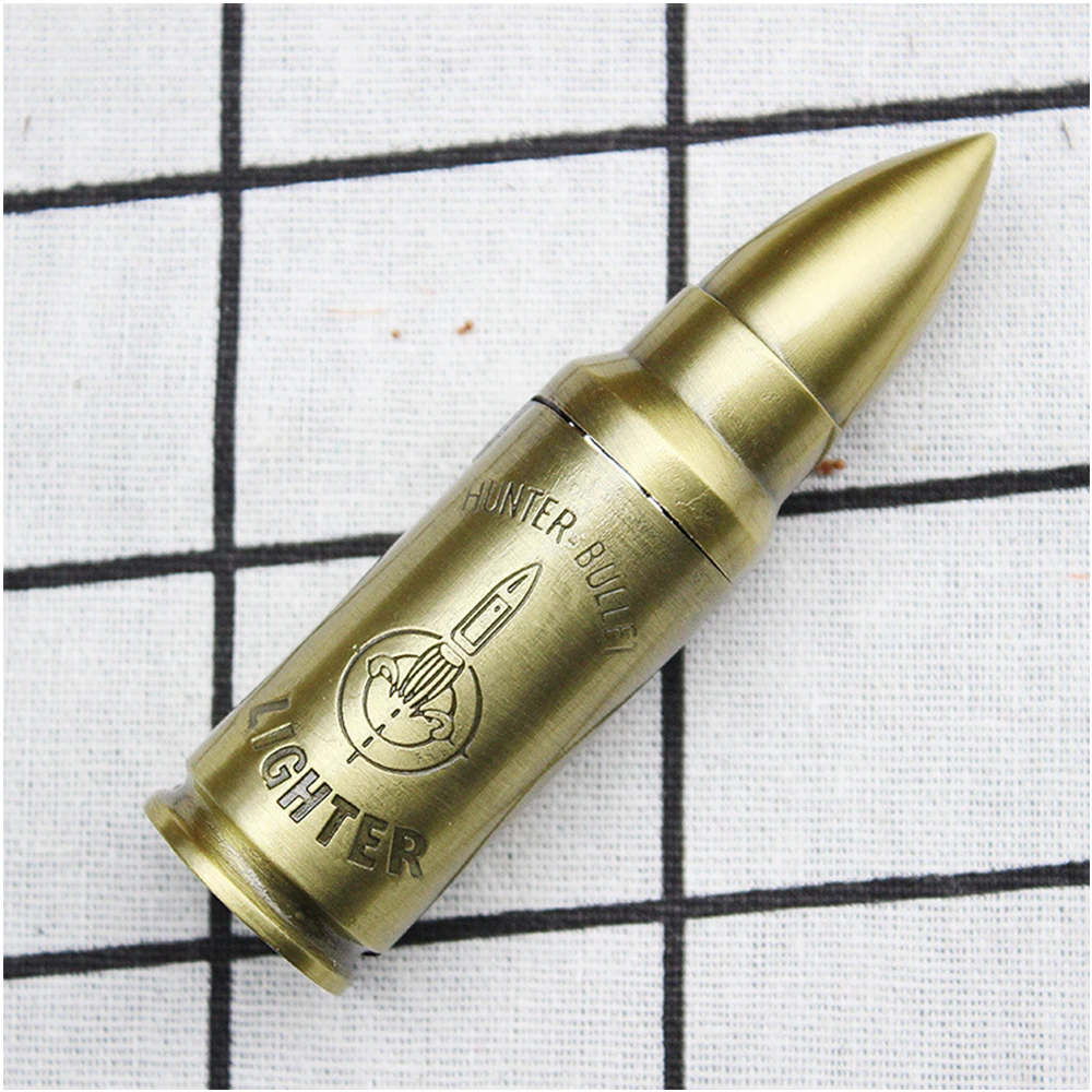New Creative metal bullet lighter Inflatable Military Windproof lighter high quality Man customization gift Cigarette lighter
New Creative metal bullet lighter Inflatable Military Windproof lighter high quality Man customization gift Cigarette lighter
