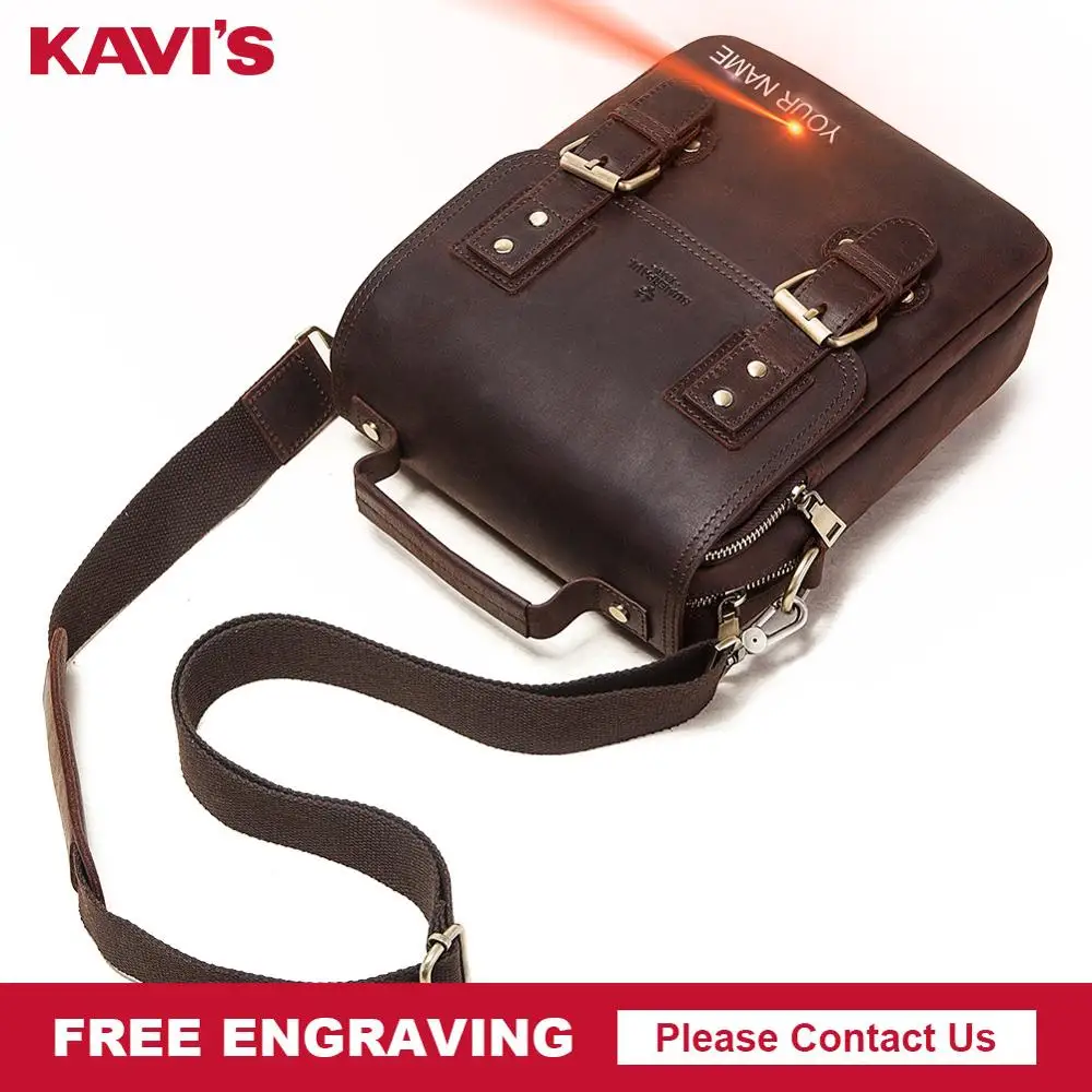 KAVIS Free Engraving Genuine Leather Male's Crossbody Bag Business Leather Men's Messenger Bag Vintage Men Shoulder Handbags
KAVIS Free Engraving Genuine Leather Male's Crossbody Bag Business Leather Men's Messenger Bag Vintage Men Shoulder Handbags