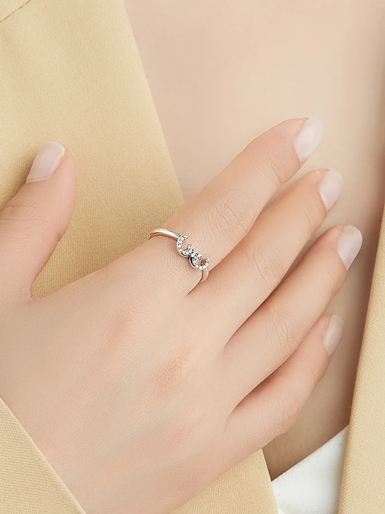 SILVERHOO Cute Bow Tie Silver Women Rings S925 Sterling Female Ring Classic Engagement Jewelry Cubic Zirconia New Listing Gift SILVERHOO Cute Bow Tie Silver Women Rings S925 Sterling Female Ring Classic Engagement Jewelry Cubic Zirconia New Listing Gift