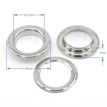 Wholesale 20sets/lot brass eyelets with washer Curtain Rings40mm*26.5mm round metal grommets Nickel color40# 
Wholesale 20sets/lot brass eyelets with washer Curtain Rings40mm*26.5mm round metal grommets Nickel color40#