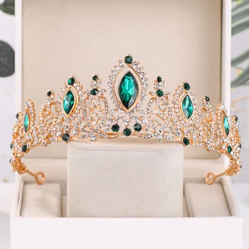 Luxury Green Crystal Wedding Crown Bride Tiaras And Crowns Queen Diadem Pageant Party Crown Bridal Hair Jewelry Accessories
Luxury Green Crystal Wedding Crown Bride Tiaras And Crowns Queen Diadem Pageant Party Crown Bridal Hair Jewelry Accessories