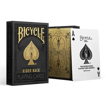 Bicycle Rider Back Black Gold Playing Cards Premium Deck USPCC Limited Edition Poker Magic Card Games Magic Tricks Props
Bicycle Rider Back Black Gold Playing Cards Premium Deck USPCC Limited Edition Poker Magic Card Games Magic Tricks Props