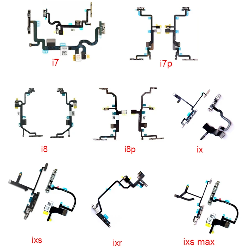 On/Off Power Volume Button Flex Cable For iPhone 7 8 Plus X XS XR XS MAX Power Volume Switch SideKey Flex Ribbon Replacement
On/Off Power Volume Button Flex Cable For iPhone 7 8 Plus X XS XR XS MAX Power Volume Switch SideKey Flex Ribbon Replacement