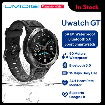 UMIDIGI Uwatch GT Smart Watch 5ATM Waterproof All-Day Heart Rate Activity Tracking Sleep Monitor Ultra-Long Battery Android iOS
UMIDIGI Uwatch GT Smart Watch 5ATM Waterproof All-Day Heart Rate Activity Tracking Sleep Monitor Ultra-Long Battery Android iOS