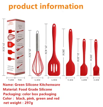 5 in 1 kitchen silicone tools, spatula, shovel, spoon, cooker, baking tools, barbecue tools, cooking tools
5 in 1 kitchen silicone tools, spatula, shovel, spoon, cooker, baking tools, barbecue tools, cooking tools