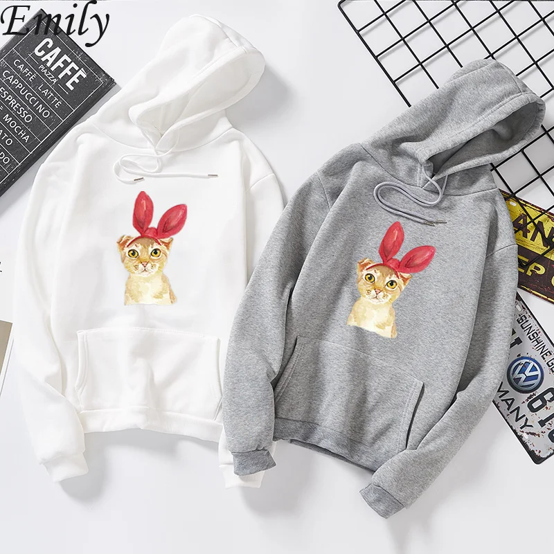 2020 Spring Casual Women Sweatshirts Cartoon Cat Printed Long-Sleeved Hoodies Pocket Pullovers Graphic Tops Kawaii Tops
2020 Spring Casual Women Sweatshirts Cartoon Cat Printed Long-Sleeved Hoodies Pocket Pullovers Graphic Tops Kawaii Tops