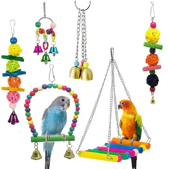6 Pack Bird Swing Toys-Parrot Hammock Bell Toys For Budgie,Parakeets, Cockatiels, Conures And Love Birds
6 Pack Bird Swing Toys-Parrot Hammock Bell Toys For Budgie,Parakeets, Cockatiels, Conures And Love Birds