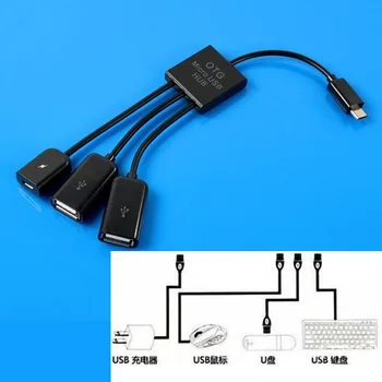 Multi-functional OTG Hub 1 fen 3-Port USB Hub OTG Adapter Cable OTG Hub Mobile Phone
Multi-functional OTG Hub 1 fen 3-Port USB Hub OTG Adapter Cable OTG Hub Mobile Phone