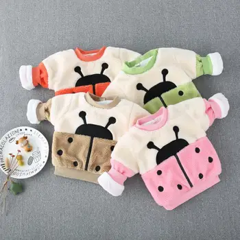 Winter Warm Baby Girls Cartoon Ladybug Thicken Fleece Velvet Pullover Hoodies Children Kids Sweatshirts Casual Outerwear Coats
Winter Warm Baby Girls Cartoon Ladybug Thicken Fleece Velvet Pullover Hoodies Children Kids Sweatshirts Casual Outerwear Coats