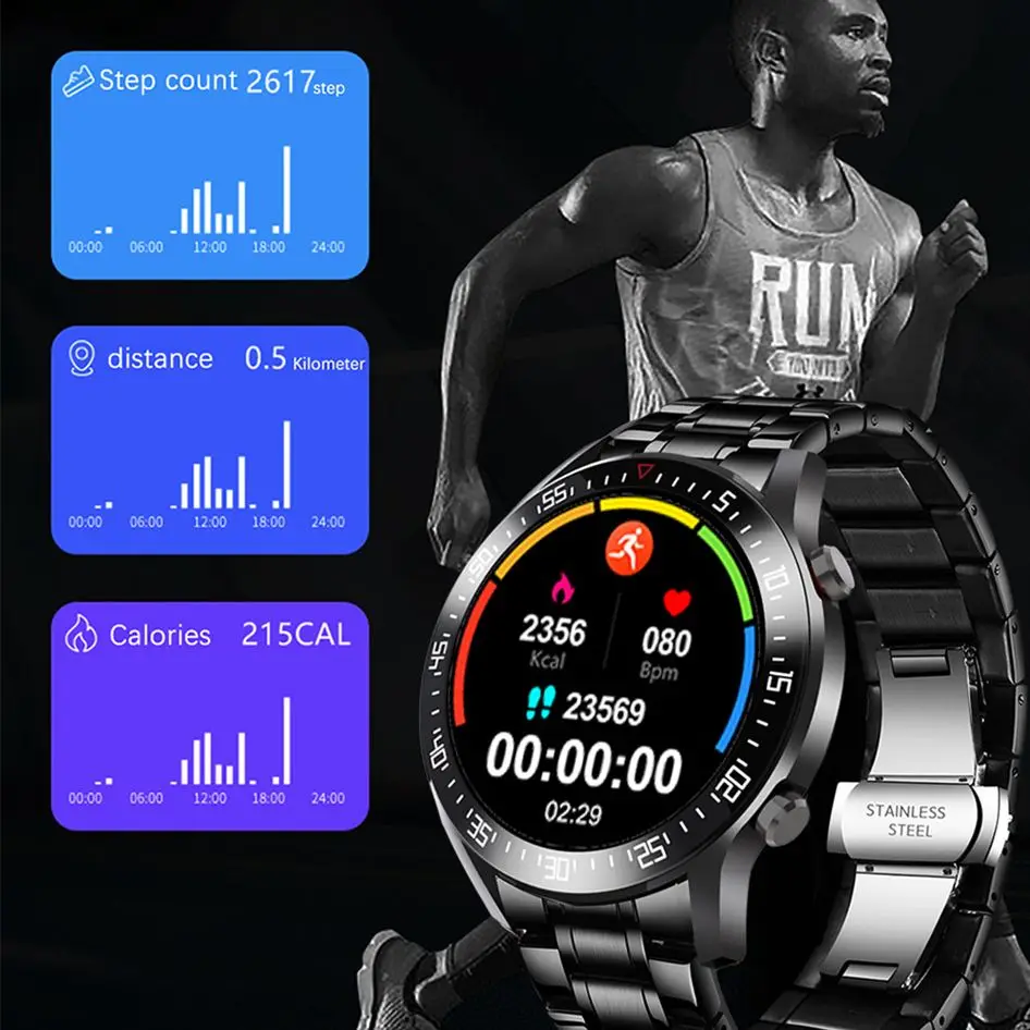 LIGE Men Watch Waterproof Fitness Sports Steel Band Smart Watch Heart Rate Blood Pressure Detection Smartwatches Male Relogio
LIGE Men Watch Waterproof Fitness Sports Steel Band Smart Watch Heart Rate Blood Pressure Detection Smartwatches Male Relogio