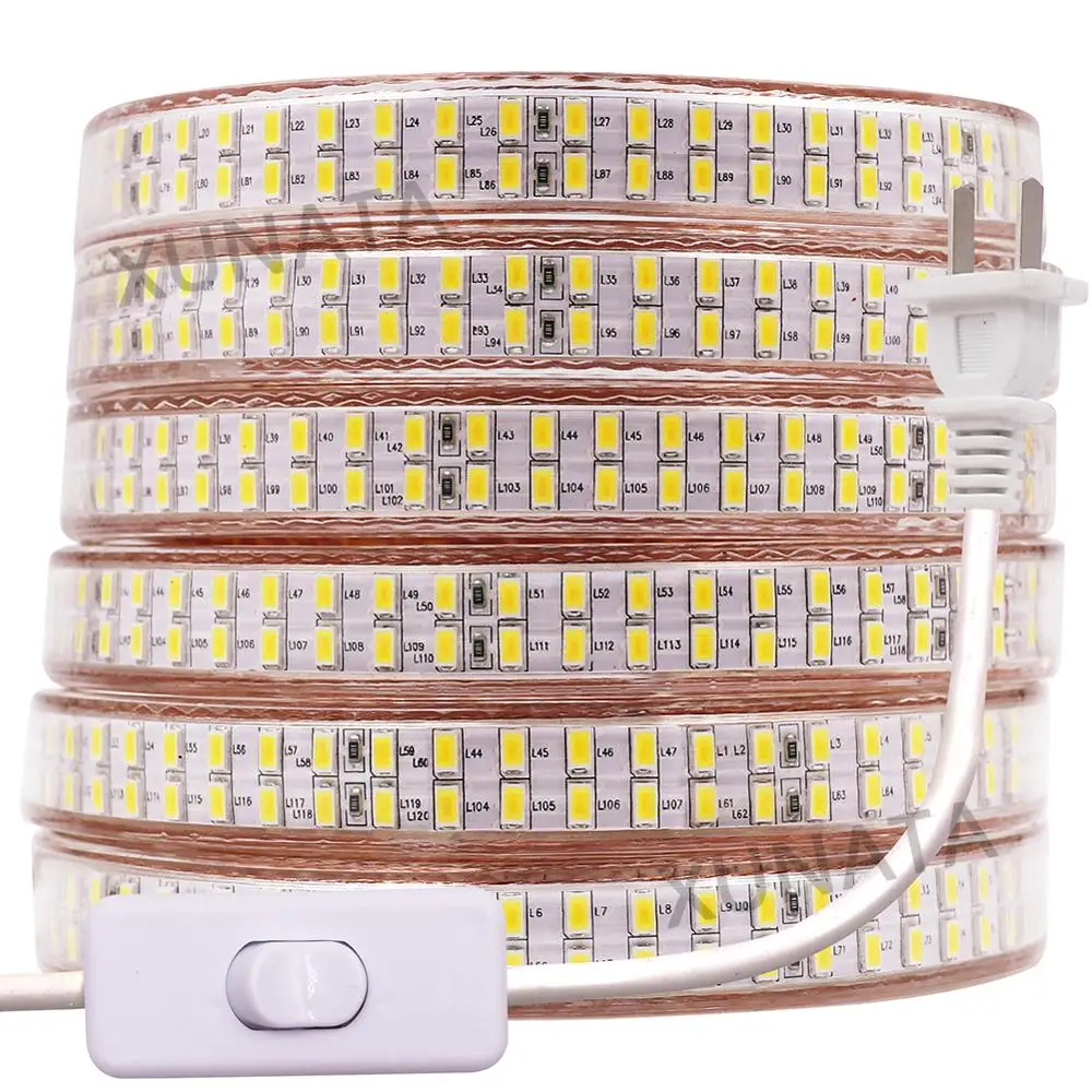 Super Bright 240LEDs/M 5730 LED Strip Light 220V 110V Waterproof Flexible Strip with Switch Plug Outdoor Indoor Home Decoration
Super Bright 240LEDs/M 5730 LED Strip Light 220V 110V Waterproof Flexible Strip with Switch Plug Outdoor Indoor Home Decoration