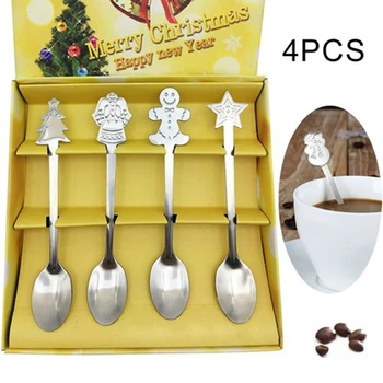 4pcs/set/1pc Box Stainless Steel Christmas Tableware Coffee Spoons Ice Cream Dessert Spoon Snowman Tree Kids Drinking Tea Scoop
4pcs/set/1pc Box Stainless Steel Christmas Tableware Coffee Spoons Ice Cream Dessert Spoon Snowman Tree Kids Drinking Tea Scoop