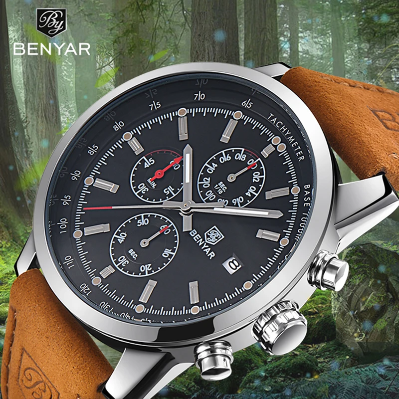 Quartz sport men's watches BENYAR fashion military men wristwatch male top brand luxury chronograph watch 2019 Relogio Masculino
Quartz sport men's watches BENYAR fashion military men wristwatch male top brand luxury chronograph watch 2019 Relogio Masculino