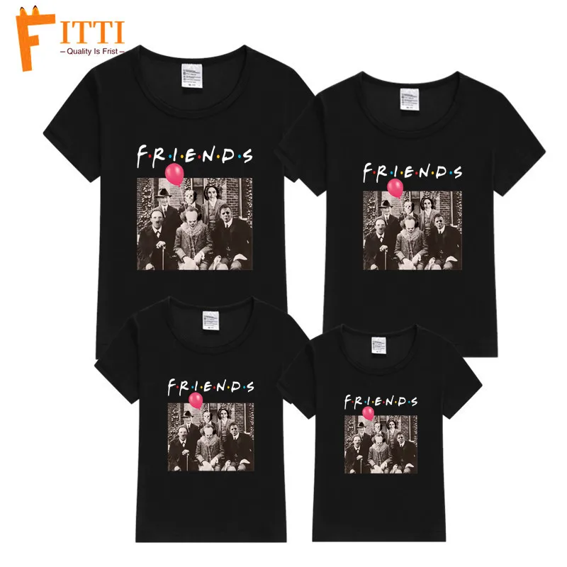 Matching Family Outfits Horror Friends Pennywise Michael Myers Jason Voorhees Halloween Black T-shirt Family Matching Clothes
Matching Family Outfits Horror Friends Pennywise Michael Myers Jason Voorhees Halloween Black T-shirt Family Matching Clothes