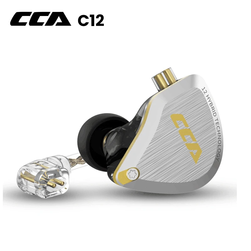 Фото CCA C12 наушники гибридная технология 12 единиц в ухо шумоподавление HiFi | Электроника