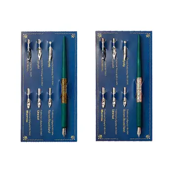 Wood Manga Calligraphy Dip Pen Holder with 6 Nibs for Lettering Skiching Drawing D08A
Wood Manga Calligraphy Dip Pen Holder with 6 Nibs for Lettering Skiching Drawing D08A