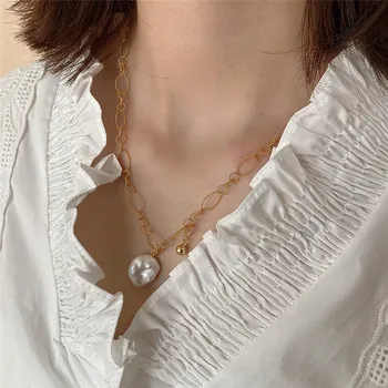 RUIYI Real 925 Sterling Silver Natural Baroque Pearl Pendant 18K Gold Chokers Women New Wedding Jewelry Luxury Twisting Necklace
RUIYI Real 925 Sterling Silver Natural Baroque Pearl Pendant 18K Gold Chokers Women New Wedding Jewelry Luxury Twisting Necklace