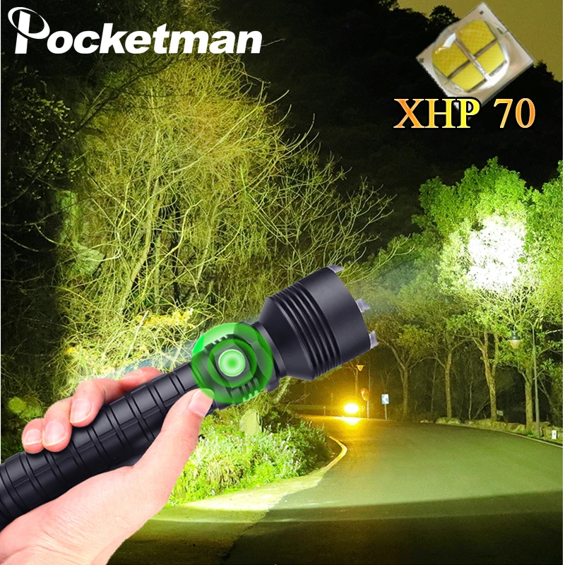 80000LMs XHP70.2 Super Powerful Flashlight XHP50 USB Zoom LED Torch lamp Tactical Hunting Light 18650 26650 Camping
80000LMs XHP70.2 Super Powerful Flashlight XHP50 USB Zoom LED Torch lamp Tactical Hunting Light 18650 26650 Camping