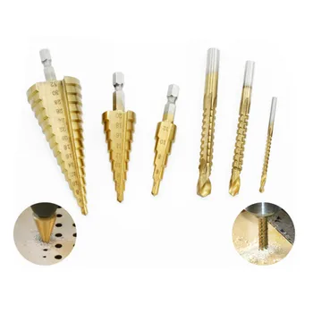 6Pcs Hss Step Drill Bit Set 4-12/4-20/4-32mm with 3/6/8mm Hole Grooving Drill Bits Saw Carpenter Woodworking Tool Kit
6Pcs Hss Step Drill Bit Set 4-12/4-20/4-32mm with 3/6/8mm Hole Grooving Drill Bits Saw Carpenter Woodworking Tool Kit