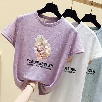 gkfnmt White Short Sleeve Tshirt Women Clothing Summer Tops Women T shirt Slim Vintage Purple Blue Diamond Tee shirt Femme 2020
gkfnmt White Short Sleeve Tshirt Women Clothing Summer Tops Women T shirt Slim Vintage Purple Blue Diamond Tee shirt Femme 2020