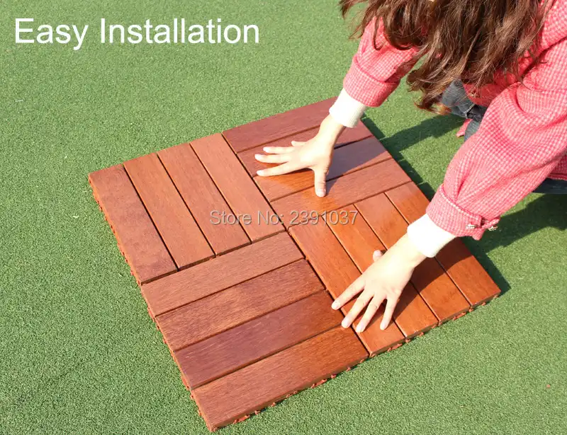 High Grade 1box 11pcs 30x30cm Waterproof Balcony Floor Outdoor