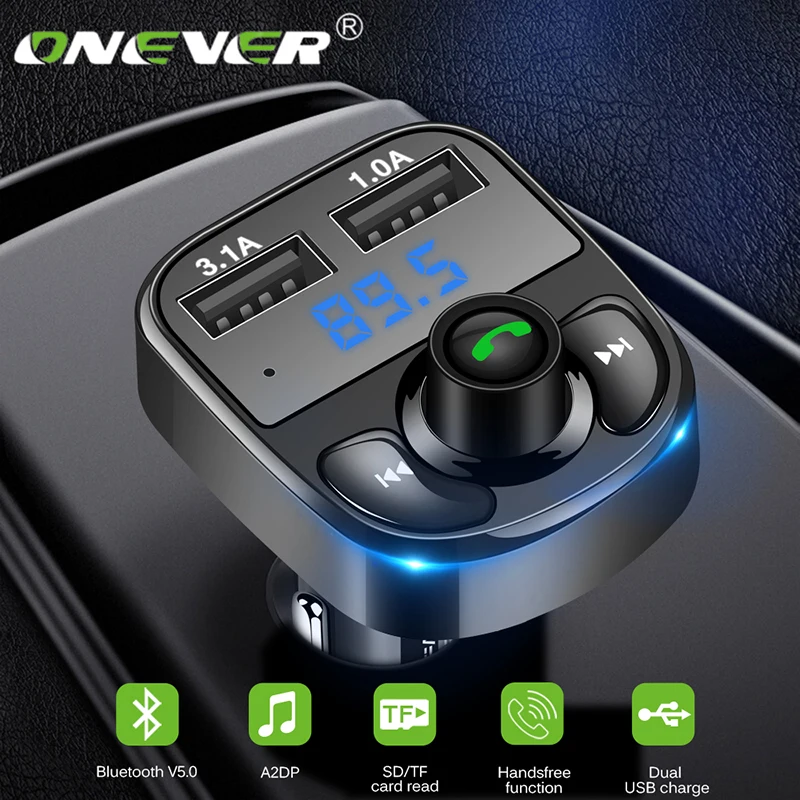 Onever 5v4.1A FM Transmitter Aux Modulator Bluetooth Handsfree Car Kit Car Audio MP3 Player Quick Charge Dual USB Car Charger
Onever 5v4.1A FM Transmitter Aux Modulator Bluetooth Handsfree Car Kit Car Audio MP3 Player Quick Charge Dual USB Car Charger