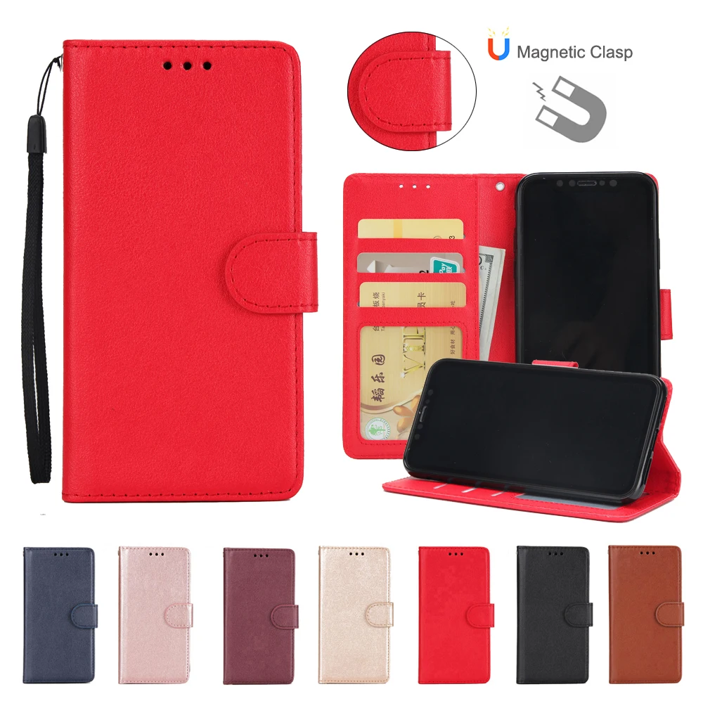 Для Redmi Note 4 4A 4X 5A 6 7 7A 8 8A 8T K20 Plus Pro для Xiaomi CC9E чехол на магните кожаный флип бумажник