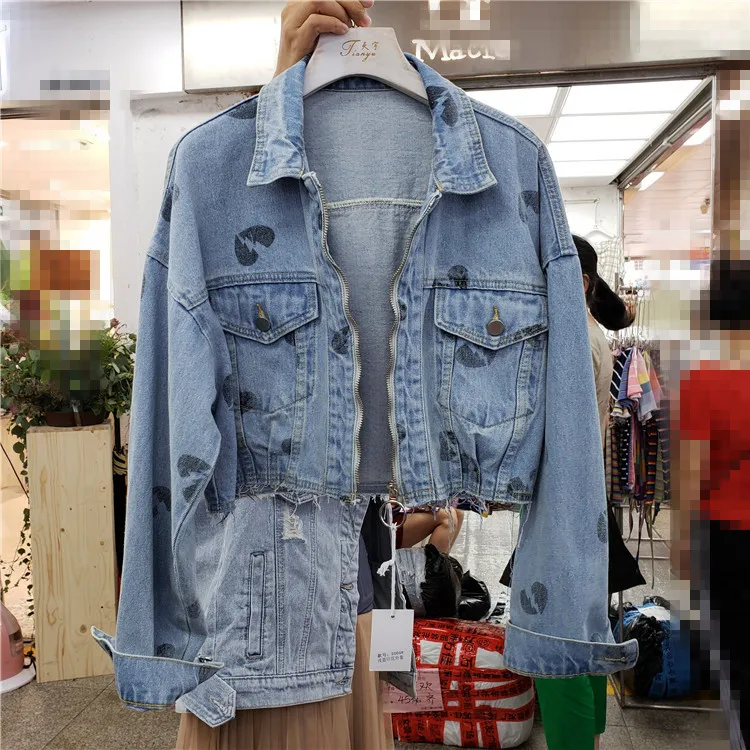 2019 Fall Jacket for Woman New Korean Loose Harajuku Bf Printed Zipper Jacket Retro Student Short Denim Coat Bat Coats Nancylim
2019 Fall Jacket for Woman New Korean Loose Harajuku Bf Printed Zipper Jacket Retro Student Short Denim Coat Bat Coats Nancylim