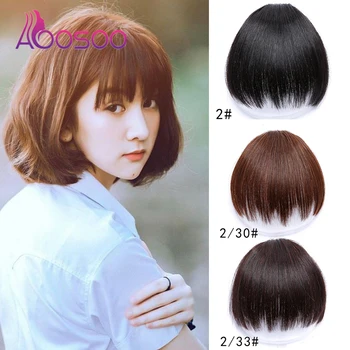AOOSOO artificial synthetic seamless bangs Smooth extension ladies high temperature fake bangs, seamless natural bangs
AOOSOO artificial synthetic seamless bangs Smooth extension ladies high temperature fake bangs, seamless natural bangs