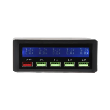 5 Ports USB Smart Quick Charge Charger LCD Display USB Fast Mobile Phone Smart Charger EU Plug Adapter for Tablet Laptop
5 Ports USB Smart Quick Charge Charger LCD Display USB Fast Mobile Phone Smart Charger EU Plug Adapter for Tablet Laptop