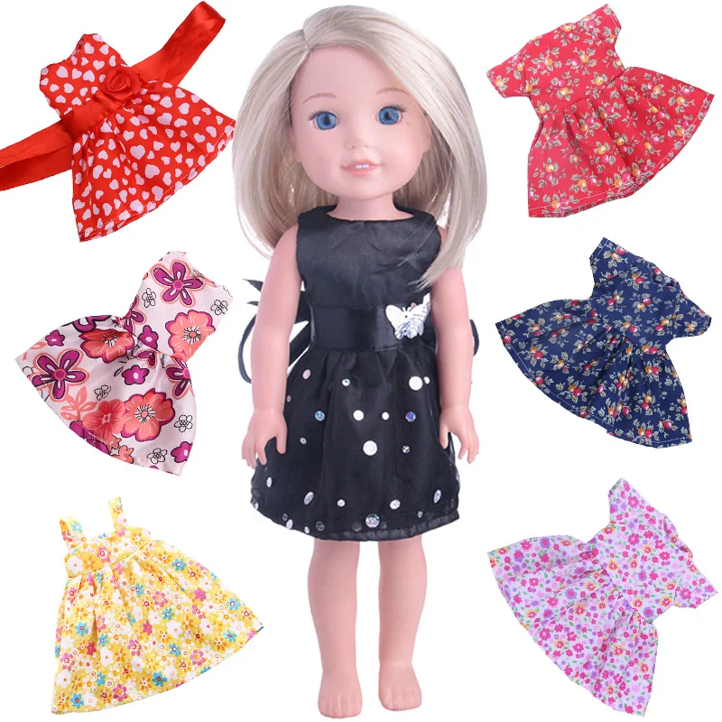 Дешевая Красивая Искусственная кукла Luckdoll платье для 14 5 дюймовой куклы Wellie Wishers и