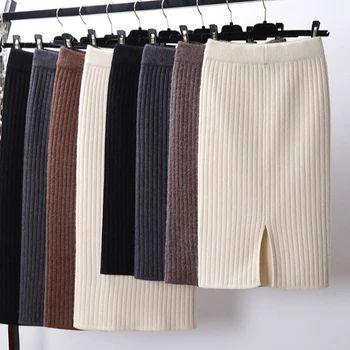 Thickened Split Knit Women's Skirt Rokken One-Step Female Faldas Mujer Moda 2019 Autumn Winter New Wool Long Skirts Jupe Femme
Thickened Split Knit Women's Skirt Rokken One-Step Female Faldas Mujer Moda 2019 Autumn Winter New Wool Long Skirts Jupe Femme