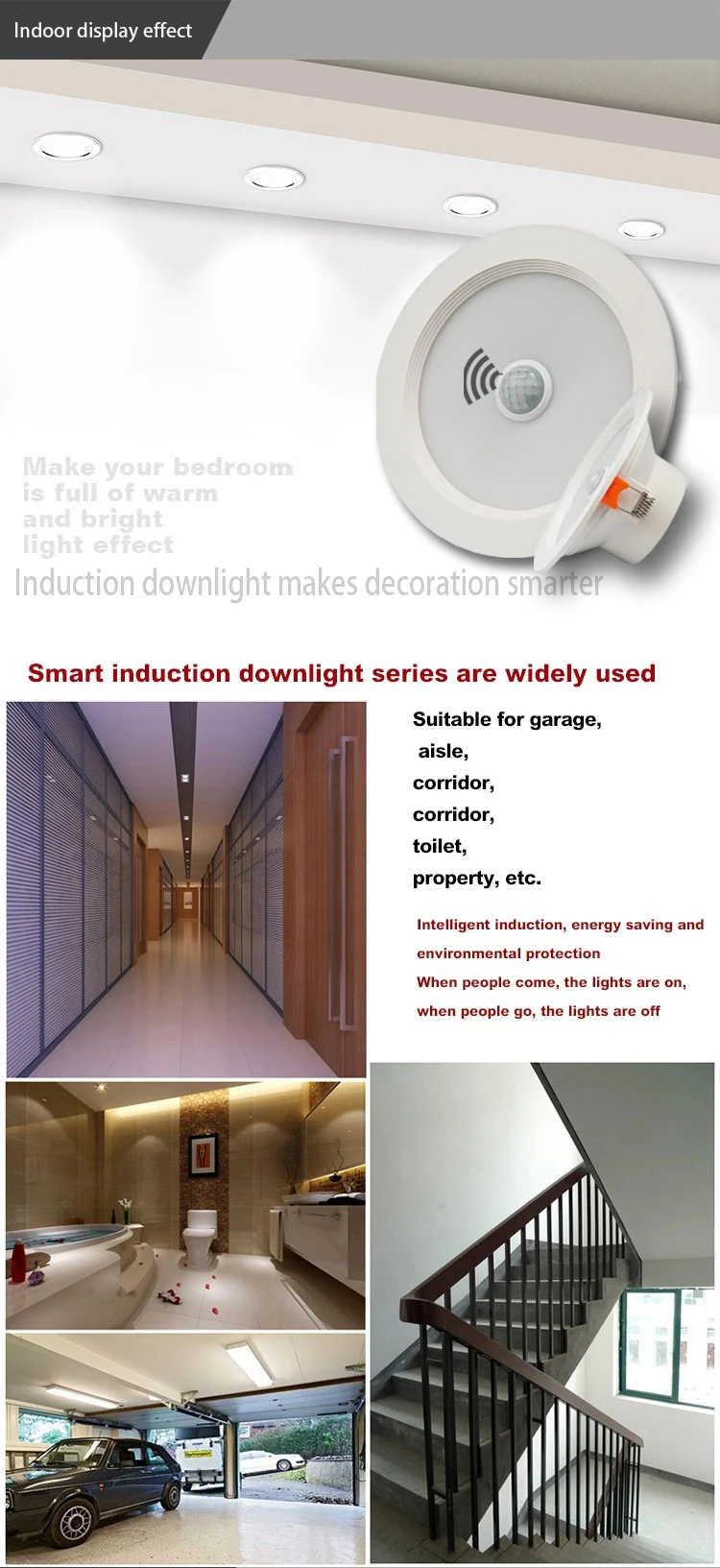 10pcs PIR Motion Sensor Downlights 5W 7W 9W 110-240V Recessed Ceiling Spot Lamp Intelligent Infrared Induction SMD LED Lighting