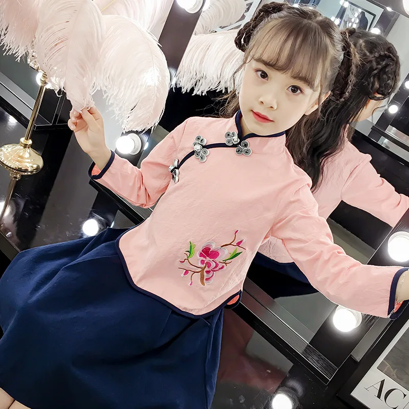2019 New Style Chinese-style CHILDREN'S Suit Girls Autumn Clothing Chinese Clothing Skirt Set Big Boy Children Flower Two-Piece
2019 New Style Chinese-style CHILDREN'S Suit Girls Autumn Clothing Chinese Clothing Skirt Set Big Boy Children Flower Two-Piece