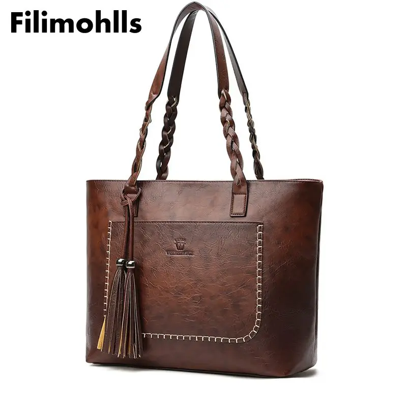 Fashion Large Capacity Causal Shoulder Bags for Women 2019 Fall Leather Fringe Purse Handbags Retro Tassel Shopper Tote F-513
Fashion Large Capacity Causal Shoulder Bags for Women 2019 Fall Leather Fringe Purse Handbags Retro Tassel Shopper Tote F-513
