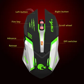 Ergonomics Mouse 5500 DPI Computer Mouse Gamer Professional Gaming Mouse Wired with 7 Bright Colors LED Optical Backlit
Ergonomics Mouse 5500 DPI Computer Mouse Gamer Professional Gaming Mouse Wired with 7 Bright Colors LED Optical Backlit