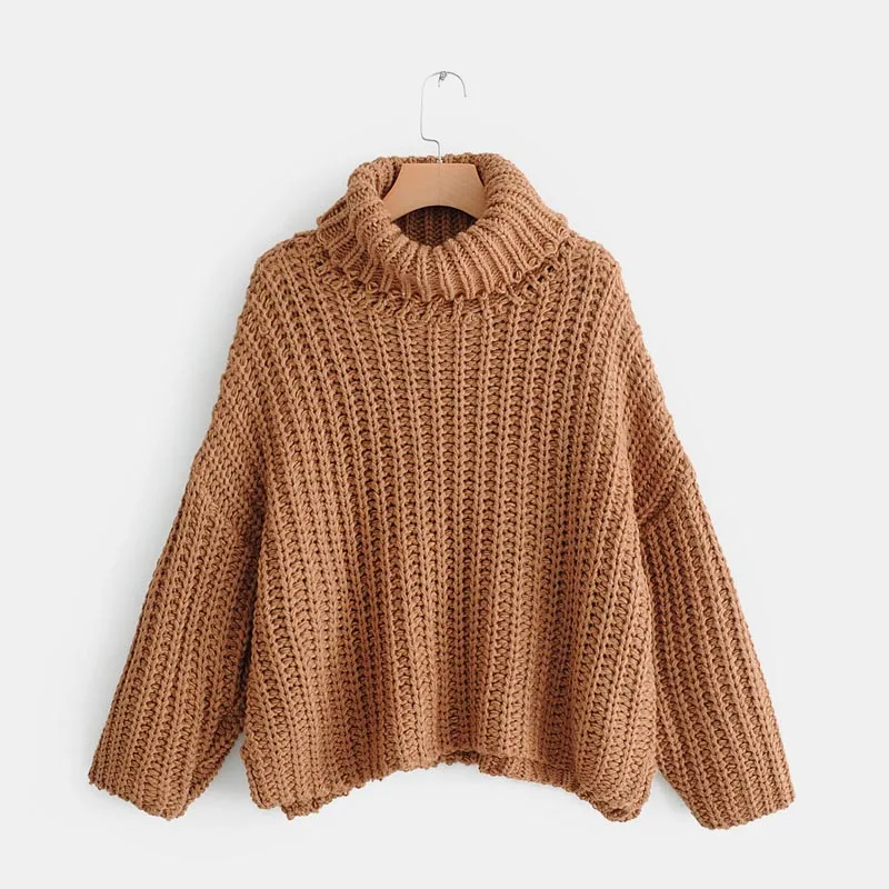 MY996 Autumn Chic Women Turtleneck Loose Design Solid Color Bar Needle Sweater Fashion Knitted Tops
MY996 Autumn Chic Women Turtleneck Loose Design Solid Color Bar Needle Sweater Fashion Knitted Tops