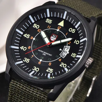 

HONHX Men's Watches Analog Digital Military Sport LED Quartz Wrist Watch Dial Date Outdoor Electronic Watch relogio masculino