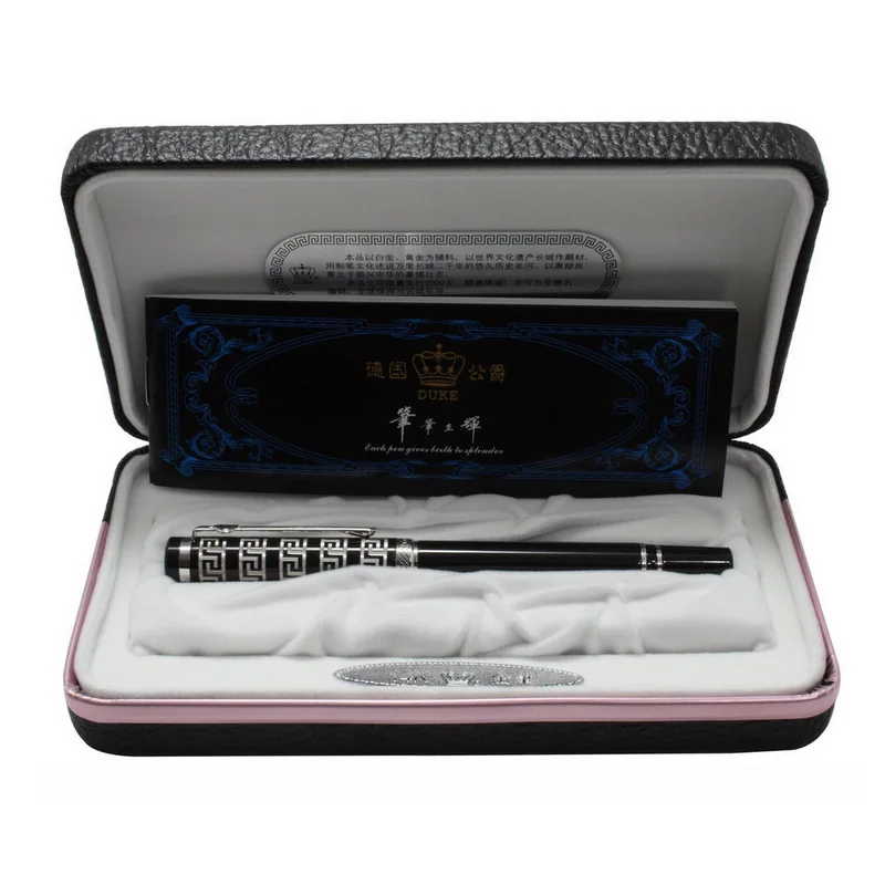 High-end 14k Gold Fountain Pen Germany Duke Black Medium Nib Business Gift Ink Pens with An Original Box Luxury Pen Stationery
High-end 14k Gold Fountain Pen Germany Duke Black Medium Nib Business Gift Ink Pens with An Original Box Luxury Pen Stationery