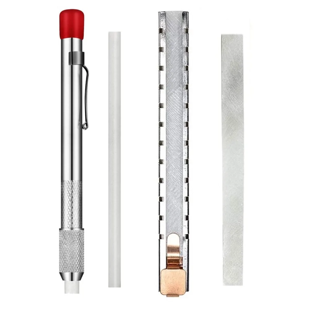 2 Pcs Types Slate Pencil + 2 Pcs Spare Refill Soapstone Marker Set Engineering Marking Tool High Quality And Long Service Life
2 Pcs Types Slate Pencil + 2 Pcs Spare Refill Soapstone Marker Set Engineering Marking Tool High Quality And Long Service Life