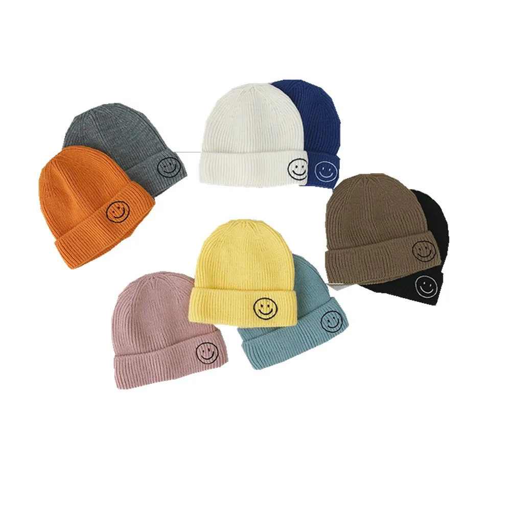 2019 Winter And Autumn Kids Hat Knitted Embroidered Smiling Face Cap For Children Infant Hats Baby Beanie Girls Hat Boys Hats
2019 Winter And Autumn Kids Hat Knitted Embroidered Smiling Face Cap For Children Infant Hats Baby Beanie Girls Hat Boys Hats