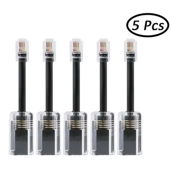 5 Pack Telephone Cord Detangler RJ9-4P4C Model 360 Degree Extended Rotating Anti-tangle Black Telephone Cord Landline Cable
5 Pack Telephone Cord Detangler RJ9-4P4C Model 360 Degree Extended Rotating Anti-tangle Black Telephone Cord Landline Cable