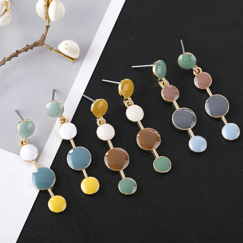 UJBOX Colored Enamel Earrings Personality Multicolor Round Hanging Earrings Women Wedding Party Dangle Earrings Birthday Gift
UJBOX Colored Enamel Earrings Personality Multicolor Round Hanging Earrings Women Wedding Party Dangle Earrings Birthday Gift