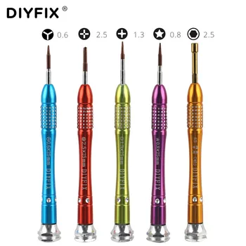 5Pcs/Set Precision Metal Screwdriver Kits with Box for iPhone 11 Pro Max XS XR 7 8 Plus Disassemble Teardown Opening Repair Tool