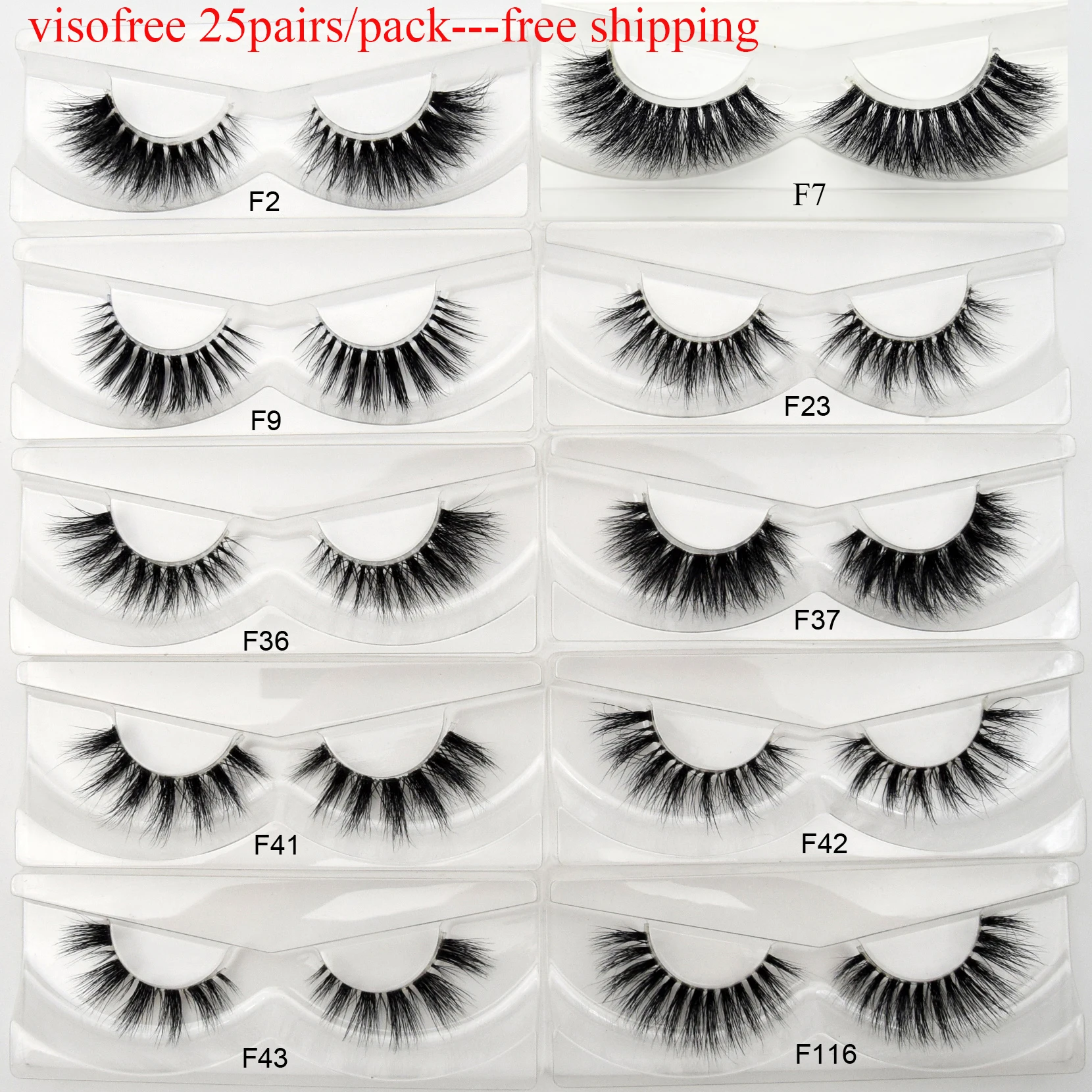 25Pairs/Pack Visofree Mink Eyelashes Clear Band Eye Lashes Crisscross Transparent Band False Eyelashes Handmade Dramatic Lashes
25Pairs/Pack Visofree Mink Eyelashes Clear Band Eye Lashes Crisscross Transparent Band False Eyelashes Handmade Dramatic Lashes