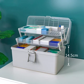 First Aid Storage Box Pill Holder Lockable Design Rectangular Travel Dustproof Multi Layer Camping Large Capacity With Handle
First Aid Storage Box Pill Holder Lockable Design Rectangular Travel Dustproof Multi Layer Camping Large Capacity With Handle